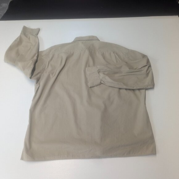 Tommy Hilfiger Size  16 1/2x34/35 Khaki Long Sleeved Button Down - Picture 4 of 16